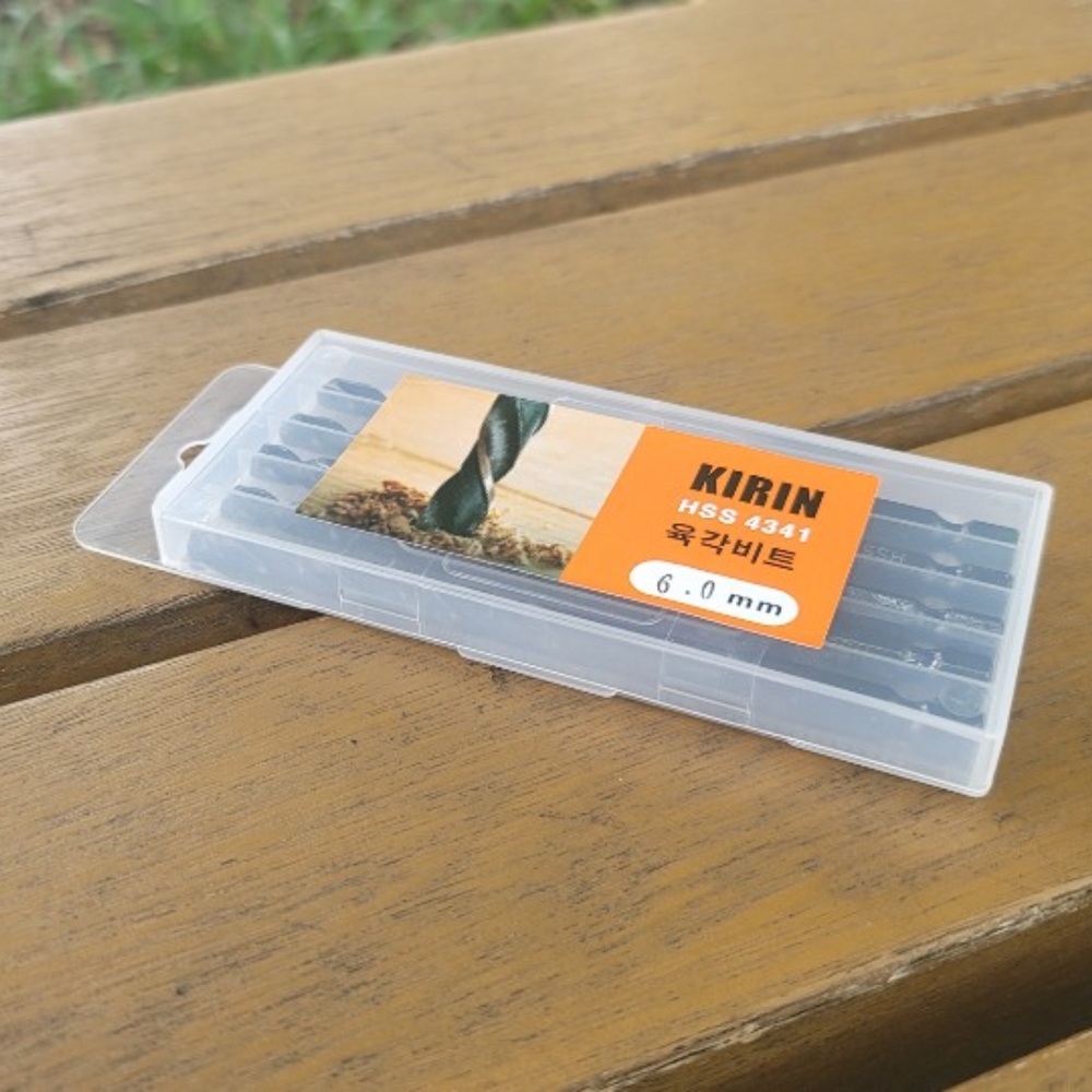 HSS 4341 하이 스피드스틸 KIRIN 철 임팩 육각비트 6.0MM 1PCS [낱개가격]
