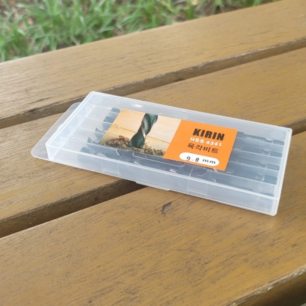 HSS 4341 하이 스피드스틸 KIRIN 철 임팩 육각비트 9.0MM 1PCS [낱개가격]