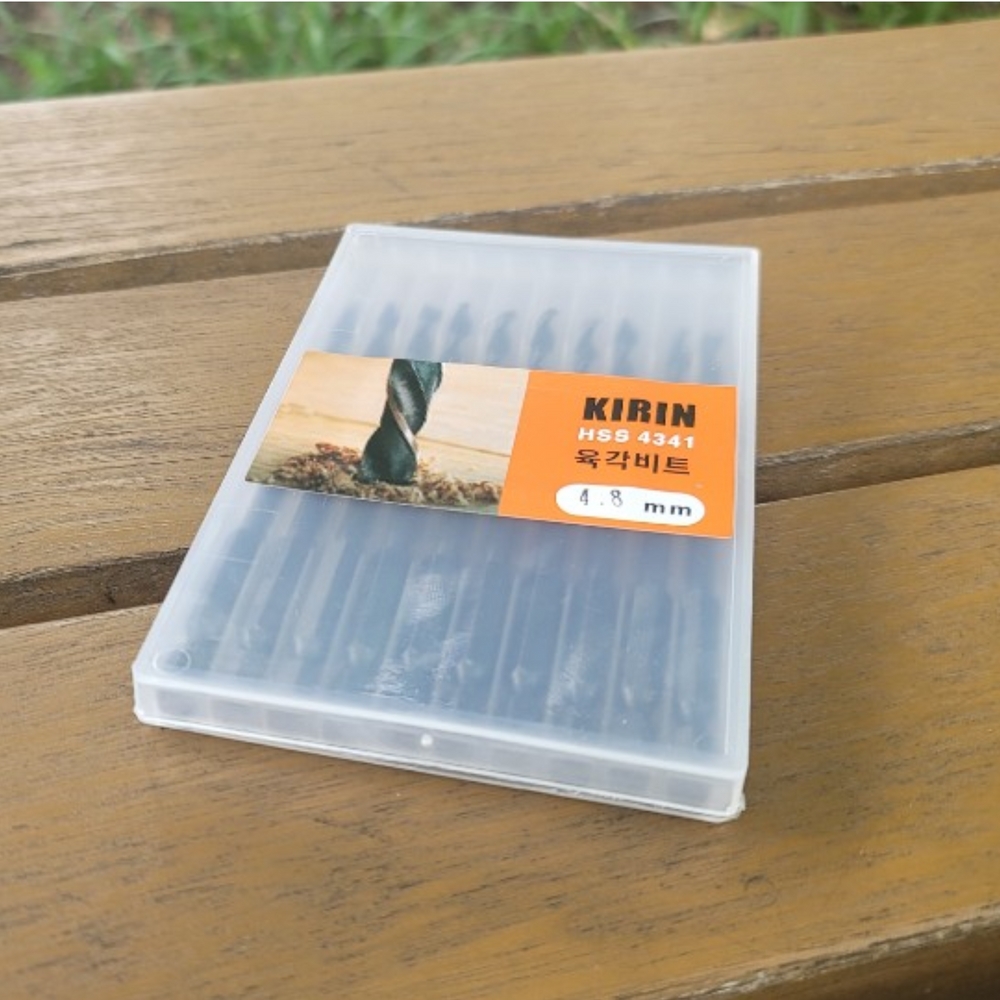 HSS 4341 하이 스피드스틸 KIRIN 철 임팩 육각비트 4.8MM 1PCS [낱개가격]