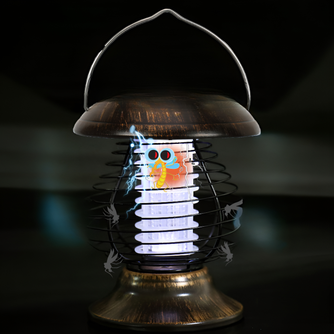펜션 캠핑 야외 2IN1 UV LED 앤틱 클래식 태양광 모기퇴치등