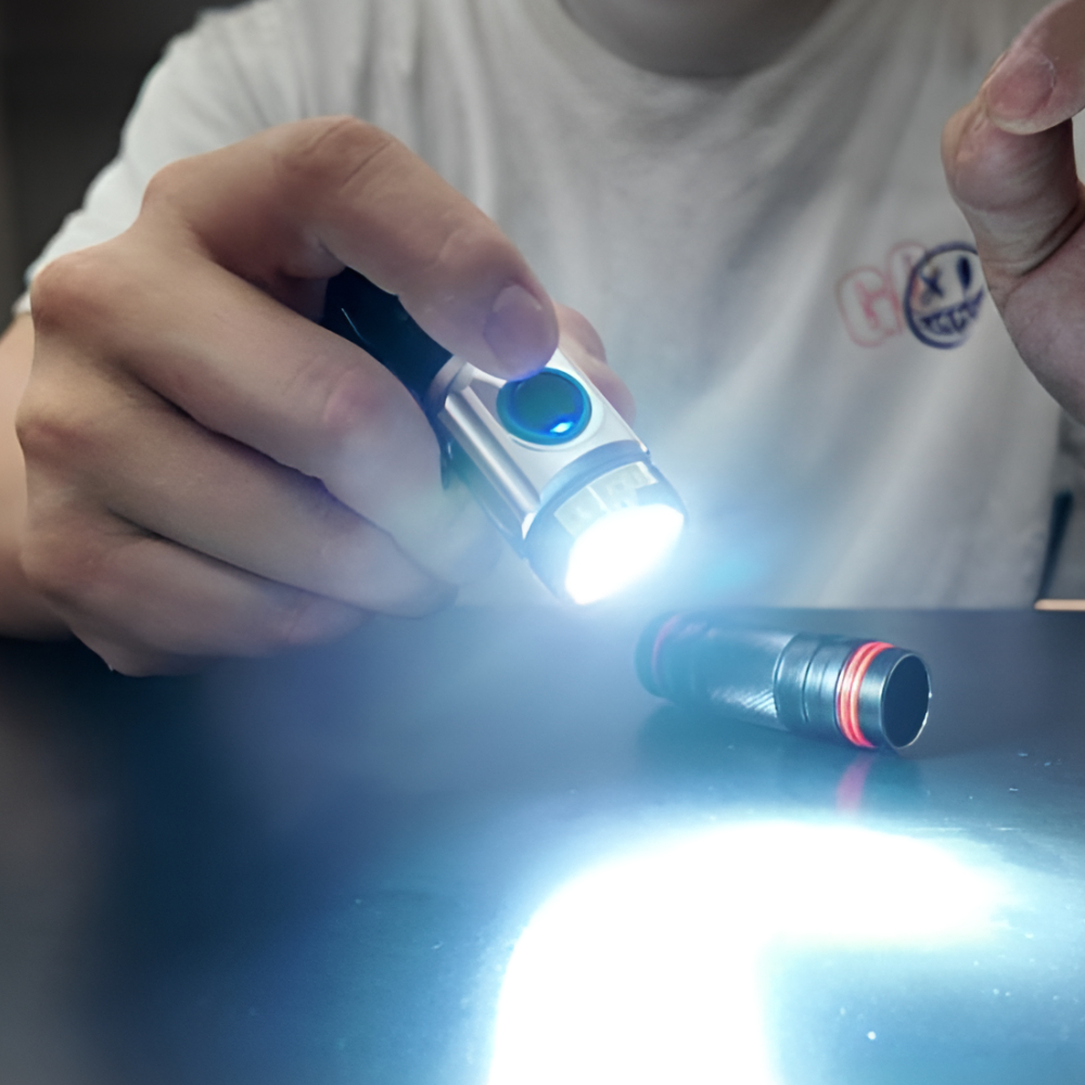18350 배터리 포함 울브스 EDC 트랜스 XP-G3 초강력 LED 미니랜턴