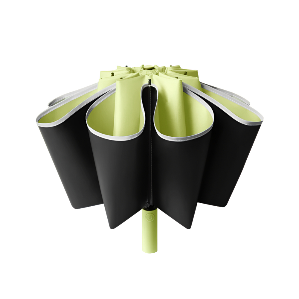 우산 겸 양산 UV차단 완벽방수 106cm 야광 반사 라인 거꾸로 접이식 우산 OLIVE