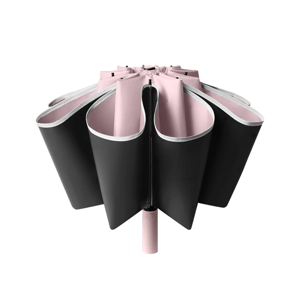 우산 겸 양산 UV차단 완벽방수 106cm 야광 반사 라인 거꾸로 접이식 우산 PINK