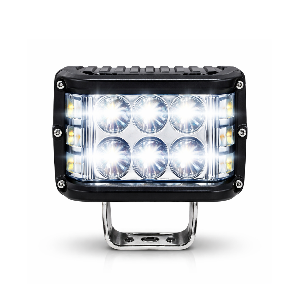 울브스 12V 24V 화물차 굴삭기 트랙터 와이드빔 84W LED 써치라이트